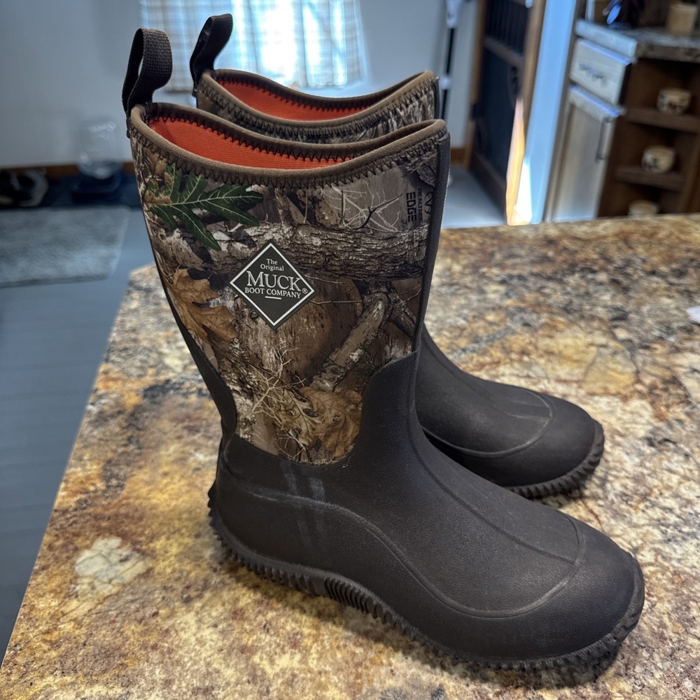 Muck Boot Company Unisex Kids' Sz 6 Hale Waterproof Boot Brown/Realtree Edge
